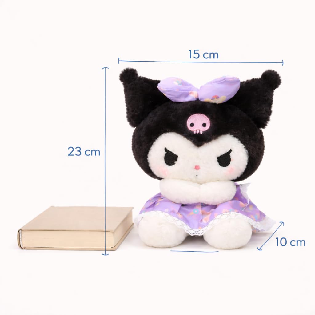 Sanrio Kuromi Soft Plush Toy – 20cm | Official Licensed Black